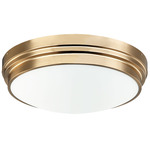 Fresh Colonial Ceiling Light - Aged Gold Brass / White