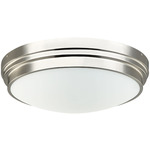 Fresh Colonial Ceiling Light - Brushed Nickel / White
