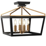 Mavonshire Ceiling Light - Aged Gold Brass / Black