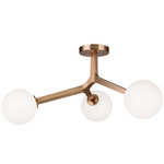 Rami Ceiling Light - Aged Gold Brass / Opal