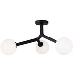 Rami Ceiling Light - Black / Opal
