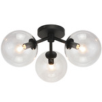 Novo Globe Ceiling Light - Black / Clear