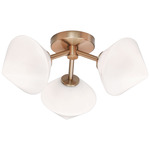 Novo Diamond Ceiling Light - Aged Gold Brass / Opal