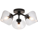 Novo Diamond Ceiling Light - Black / Clear