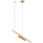 Stylus Pendant - Aged Gold Brass