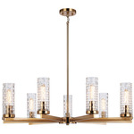 Weaver Chandelier - Aged Gold Brass / Clear
