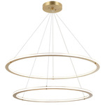 Victoria Two Tier Color Select Chandelier - Brushed Gold