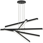 Presley Color Select Multi Light Linear Chandelier - Matte Black