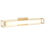 Flannigan Bathroom Vanity Light - Aged Gold Brass / White