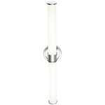 Steveston Bathroom Vanity Light - Chrome / White