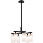 Kristof Chandelier - Black / Clear