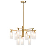 Kristof Chandelier - Aged Gold Brass / Clear
