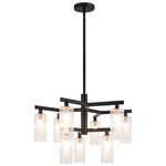 Kristof Chandelier - Black / Clear