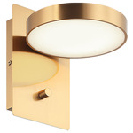 Azton Color Select Wall Sconce - Aged Gold Brass / White