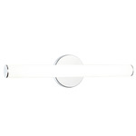 Bowie Color Select Bathroom Vanity Light - Chrome / White