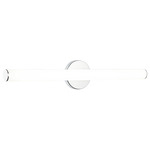 Bowie Color Select Bathroom Vanity Light - Chrome / White