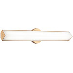 Jade Color Select Bathroom Vanity Light - Aged Gold Brass / White