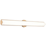 Jade Color Select Bathroom Vanity Light - Aged Gold Brass / White