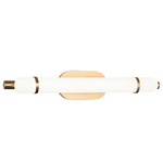 Finnegan Color Select Bathroom Vanity Light - Aged Gold Brass / Frosted