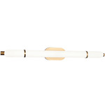 Finnegan Color Select Bathroom Vanity Light - Aged Gold Brass / Frosted