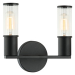 Klarice Bathroom Vanity Light - Matte Black / Clear