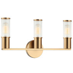 Klarice Bathroom Vanity Light - Aged Gold Brass / Clear