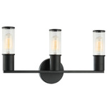 Klarice Bathroom Vanity Light - Matte Black / Clear