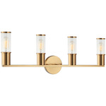 Klarice Bathroom Vanity Light - Aged Gold Brass / Clear