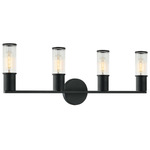 Klarice Bathroom Vanity Light - Matte Black / Clear