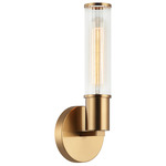 Klarice Wall Sconce - Aged Gold Brass / Clear