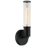 Klarice Wall Sconce - Matte Black / Clear