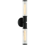 Klarice Wall Sconce - Matte Black / Clear