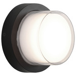 Syvana Outdoor Wall Sconce - Matte Black / Clear / White