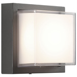 Syvana Outdoor Wall Sconce - Grey / Clear / White