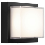 Syvana Outdoor Wall Sconce - Matte Black / Clear / White