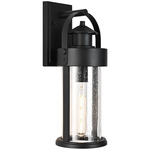 Sophia Outdoor Wall Sconce - Matte Black / Clear