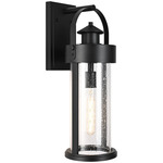 Sophia Outdoor Wall Sconce - Matte Black / Clear