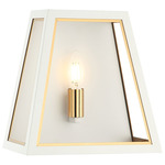 Rosalie Wall Sconce - Aged Gold Brass / White