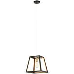 Rosalie Pendant - Aged Gold Brass / Matte Black