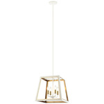 Rosalie Pendant - Aged Gold Brass / White