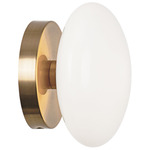 Pearlesque Wall Sconce - Aged Gold Brass / Opal