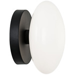Pearlesque Wall Sconce - Matte Black / Opal