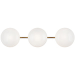 Pearlesque Bathroom Vanity Light - Aged Gold Brass / Opal