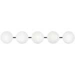 Pearlesque Bathroom Vanity Light - Matte Black / Opal