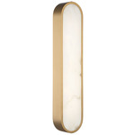 Marblestone Color Select Wall Sconce - Aged Gold Brass / Spanish Alabaster