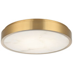 Marblestone Color Select Ceiling Light - Aged Gold Brass / Spanish Alabaster