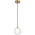 Delcia Pendant - Aged Gold Brass / Clear
