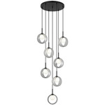 Delcia Multi Light Pendant - Black / Smoke