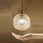 Nuba Pendant - Satin Nickel / Clear