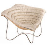 Paisley Lounge Chair - Stainless Steel / Off White